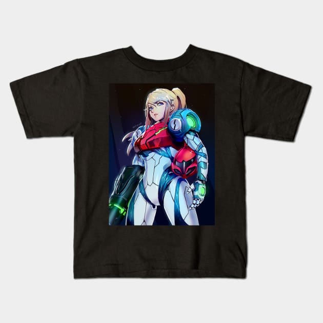 Samus Metroid Dread Kids T-Shirt by dat_cravat